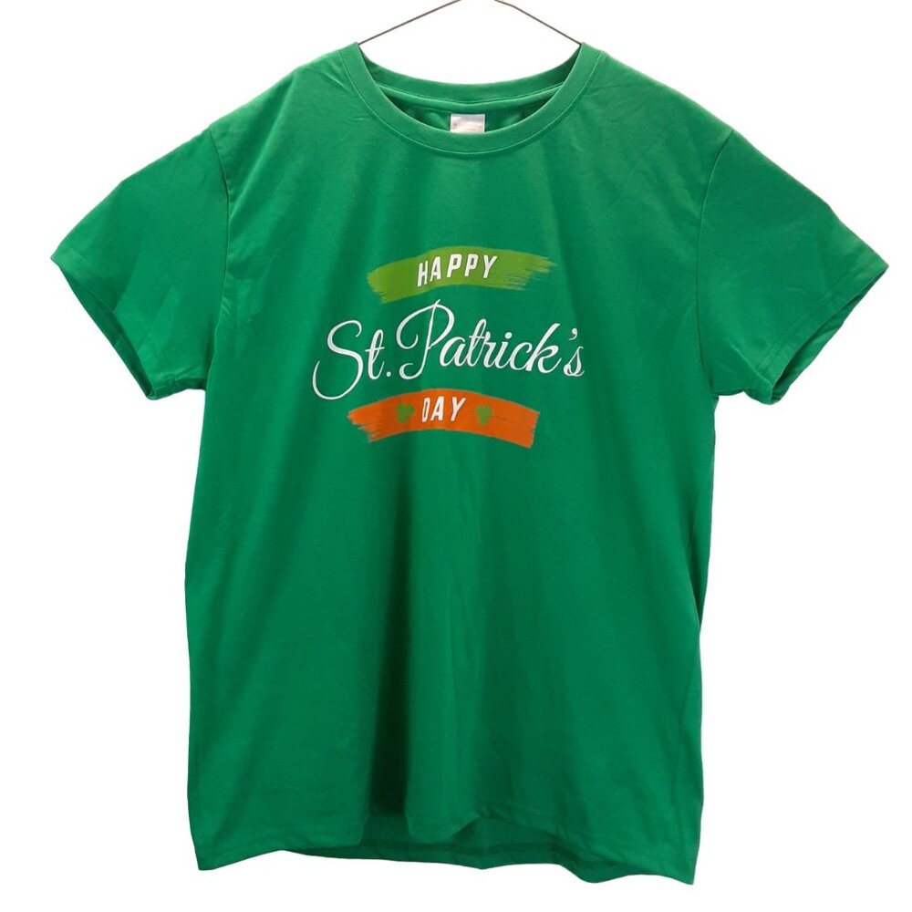 NWOT Shirt Womens XL Green Sort Sleeve Happy St Patricks Day Holiday Celebration